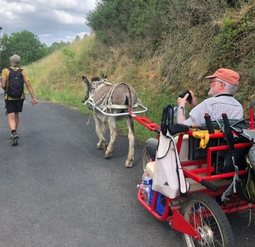 Randonnée avec un âne pour personne en situation de handicap en Haute Loire